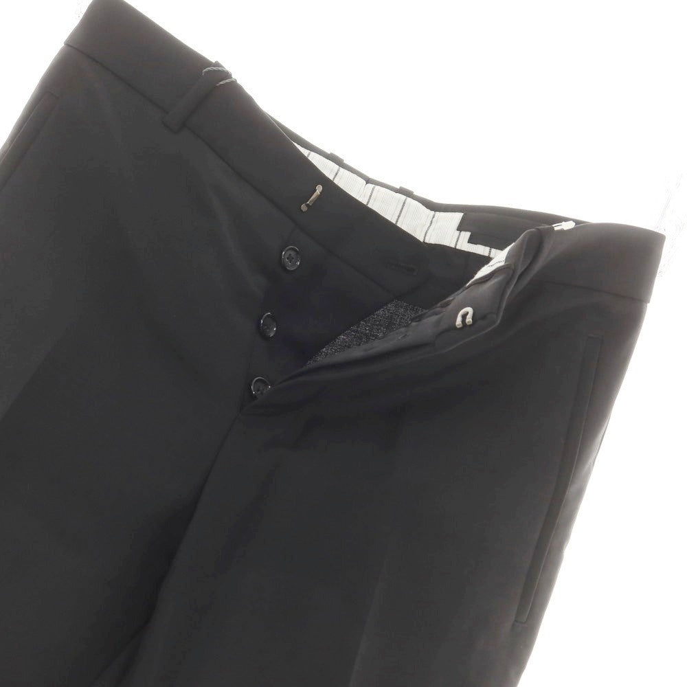 【中古】【未使用】アレキサンダーマックイーン Alexander McQueen ウールモヘヤ ドレススラックスパンツ ブラック【 44 】【 状態ランクS 】【 メンズ 】