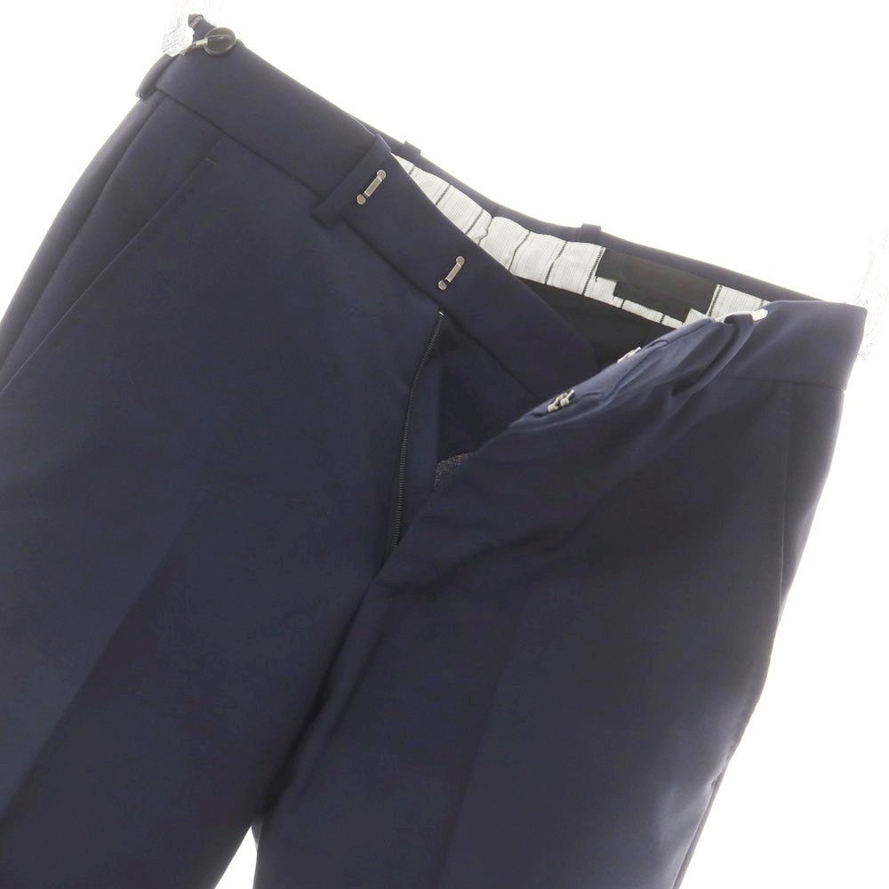 【中古】【未使用】アレキサンダーマックイーン Alexander McQueen ウールモヘヤ ドレススラックスパンツ ネイビー【 44 】【 状態ランクS 】【 メンズ 】