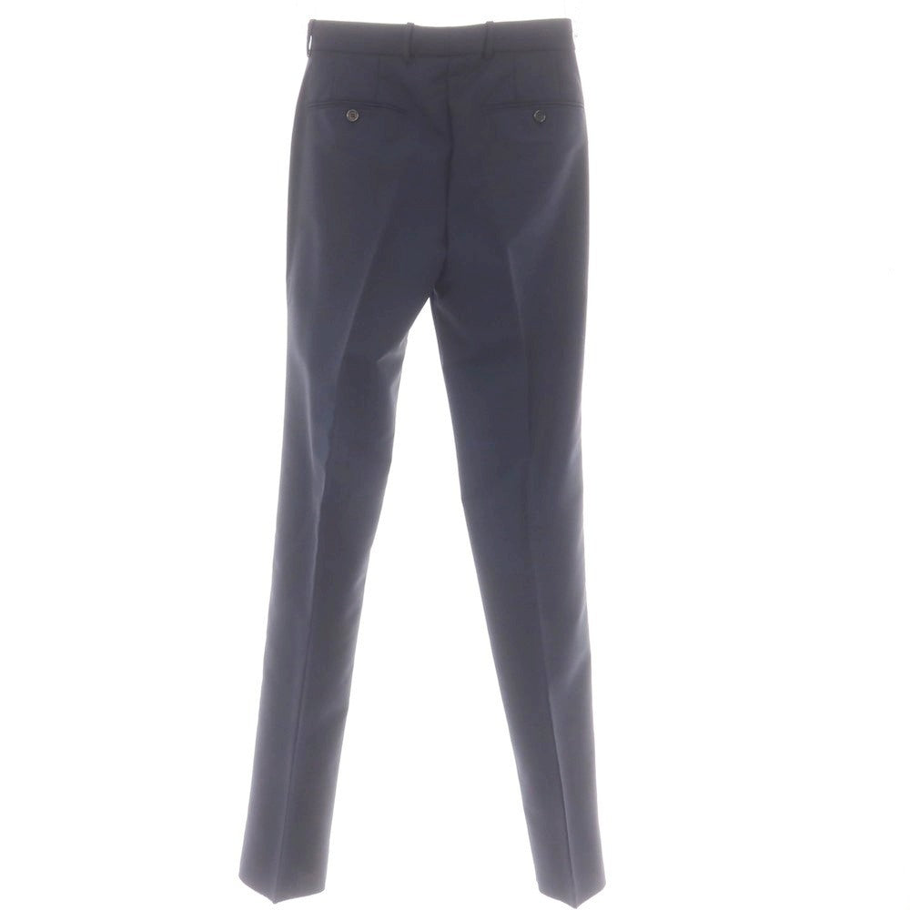 【中古】【未使用】アレキサンダーマックイーン Alexander McQueen ウールモヘヤ ドレススラックスパンツ ネイビー【 44 】【 状態ランクS 】【 メンズ 】