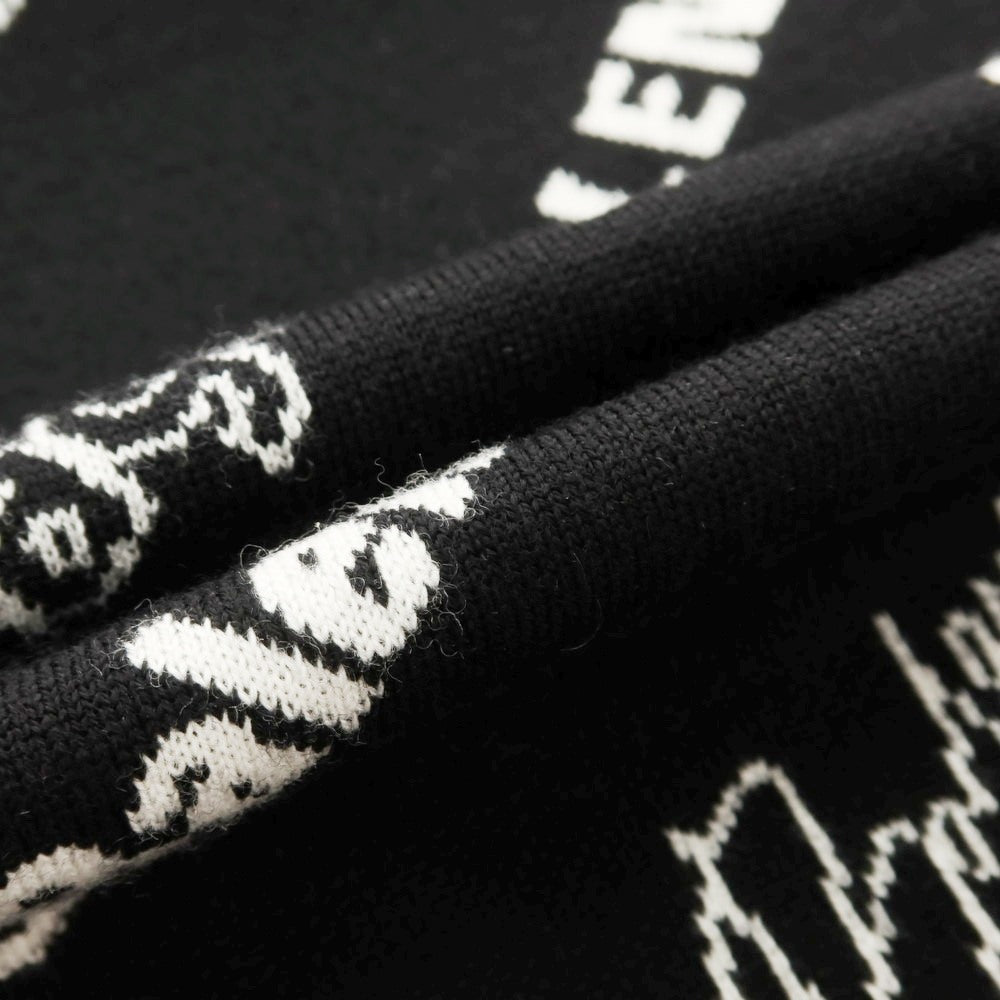 【中古】バレンシアガ BALENCIAGA ウールポリエステル クルーネック プルオーバーニット ブラックxホワイト【 XL 】【 状態ランクA 】【 メンズ 】