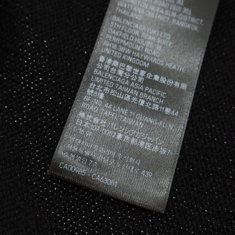 【中古】バレンシアガ BALENCIAGA ミドルゲージ カシミヤ クルーネック プルオーバーニット ブラック【 XS 】【 状態ランクA 】【 メンズ 】