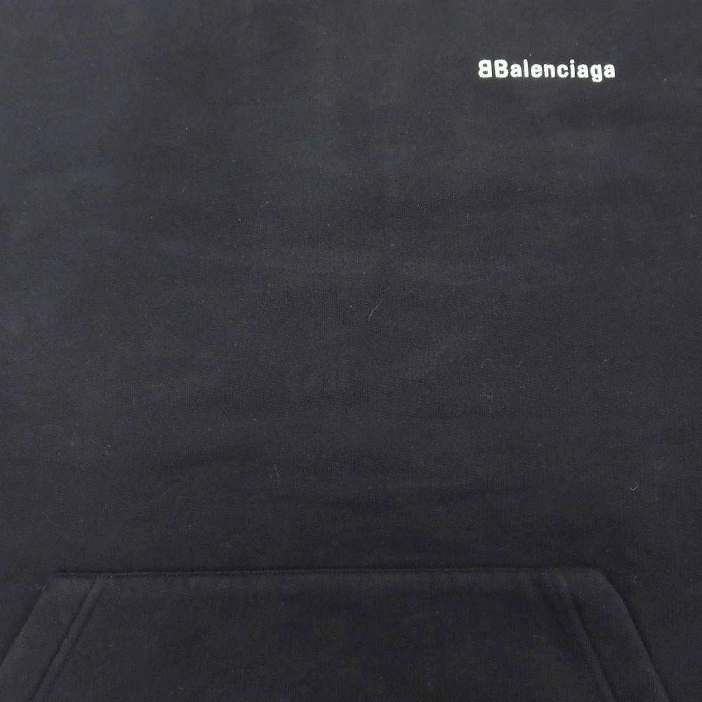 【中古】【未使用】バレンシアガ BALENCIAGA コットン プルオーバー パーカー ブラック【 M 】【 状態ランクS 】【 メンズ 】