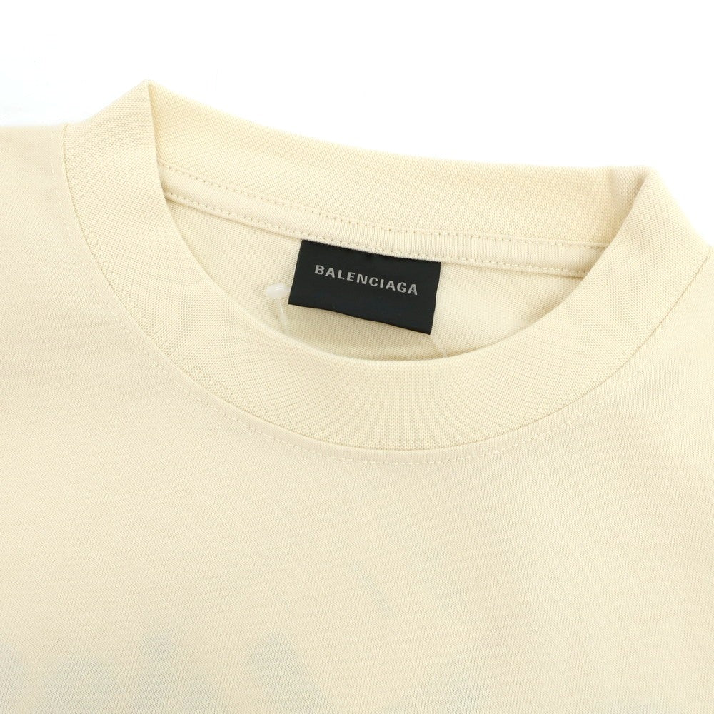 【中古】バレンシアガ BALENCIAGA コットン クルーネック 半袖Tシャツ ライトベージュ【 S 】【 状態ランクA 】【 メンズ 】