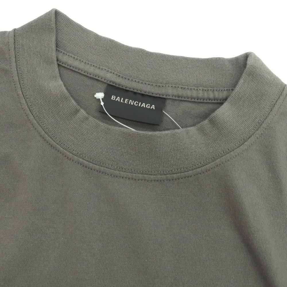 【中古】バレンシアガ BALENCIAGA コットン クルーネック 半袖Tシャツ ダークグレー【 XS 】【 状態ランクA 】【 メンズ 】