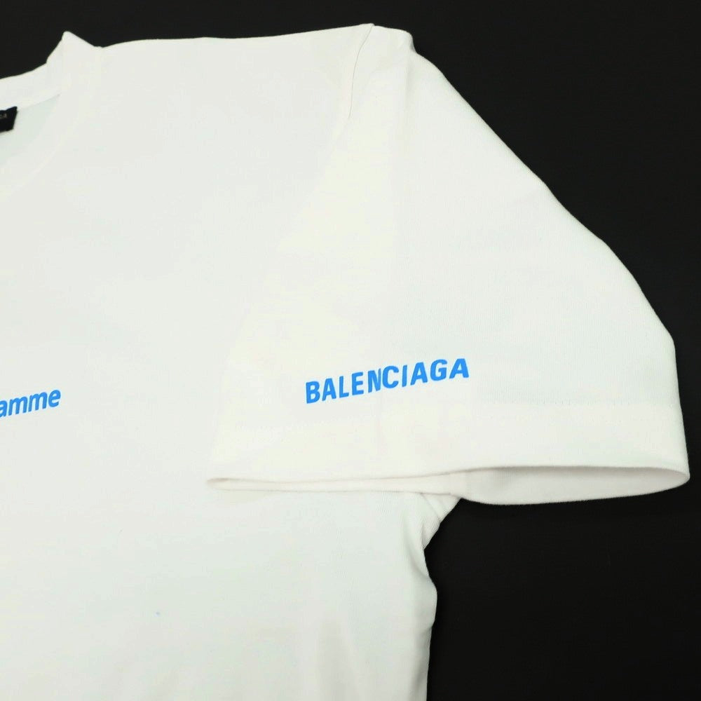 【中古】バレンシアガ BALENCIAGA × THE WORLD FOOD PROGRAMME コットン クルーネック 半袖Tシャツ ホワイト【 XL 】【 状態ランクA 】【 メンズ 】