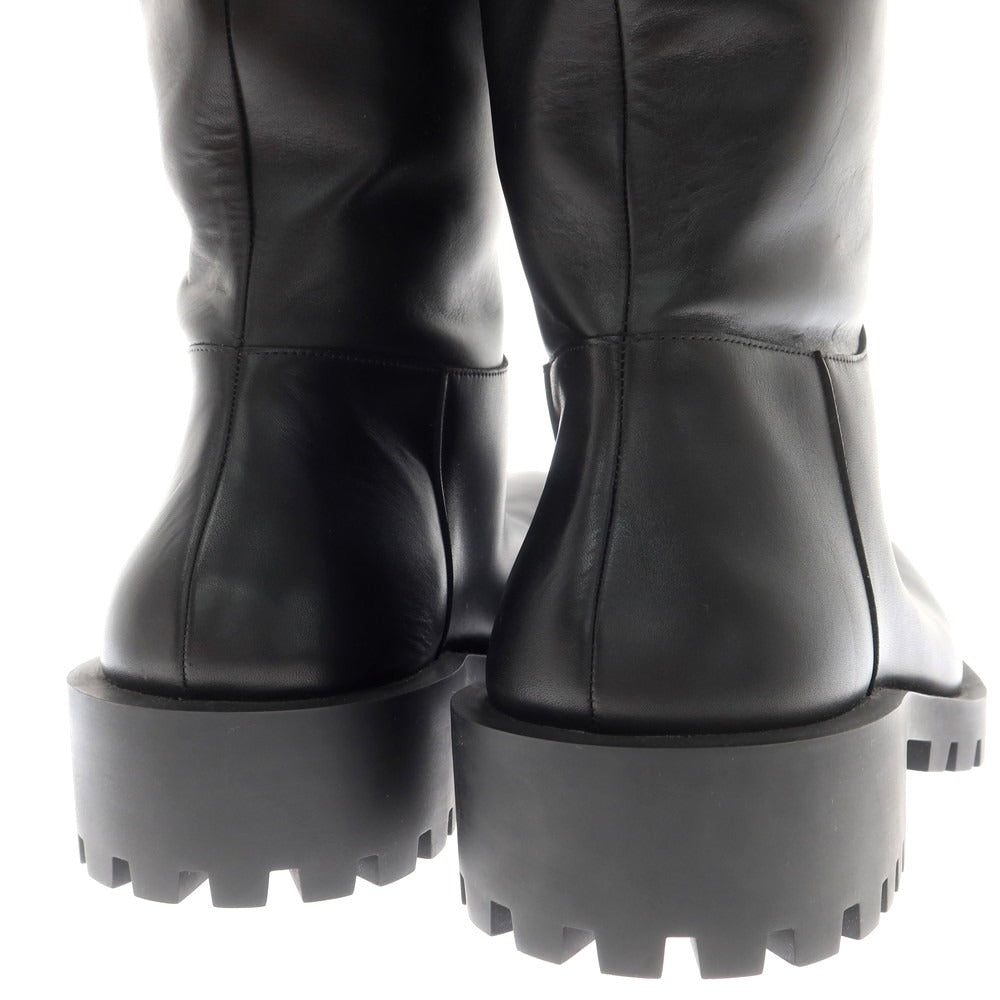【中古】【未使用】バレンシアガ BALENCIAGA レザー ロング ブーツ ブラック【 41 】【 状態ランクS 】【 メンズ 】