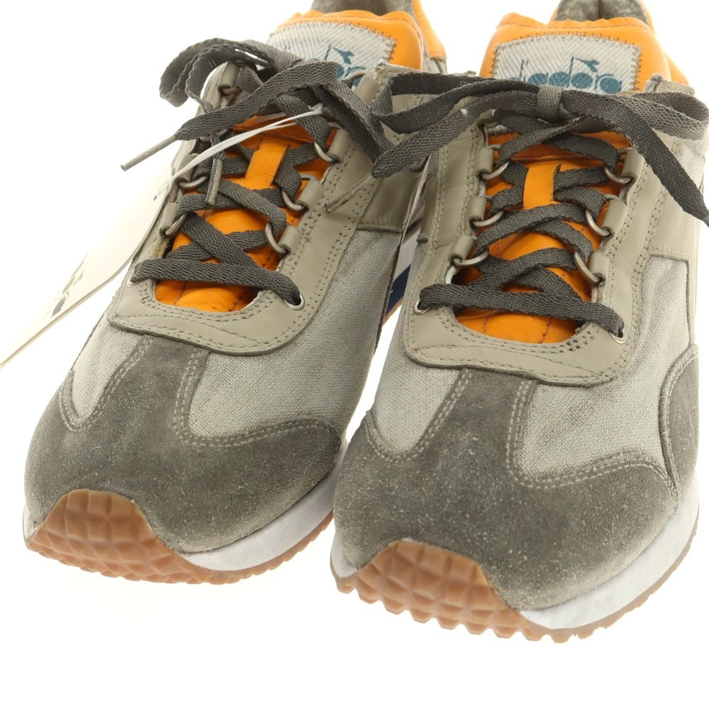 【中古】【未使用】ディアドラ Diadora EQUIPE DIRTY STONE WASH USED加工 スニーカー グレー【 27 】【 状態ランクS 】【 メンズ 】