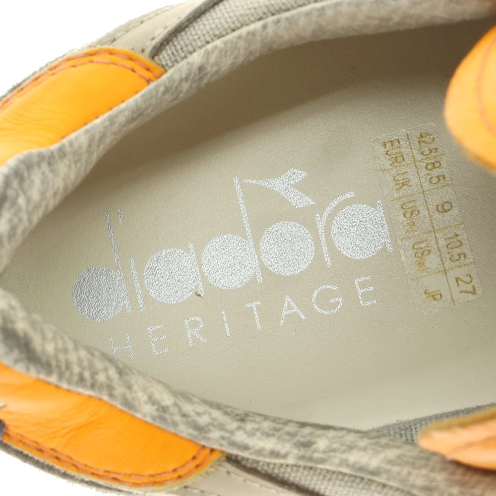 【中古】【未使用】ディアドラ Diadora EQUIPE DIRTY STONE WASH USED加工 スニーカー グレー【 27 】【 状態ランクS 】【 メンズ 】