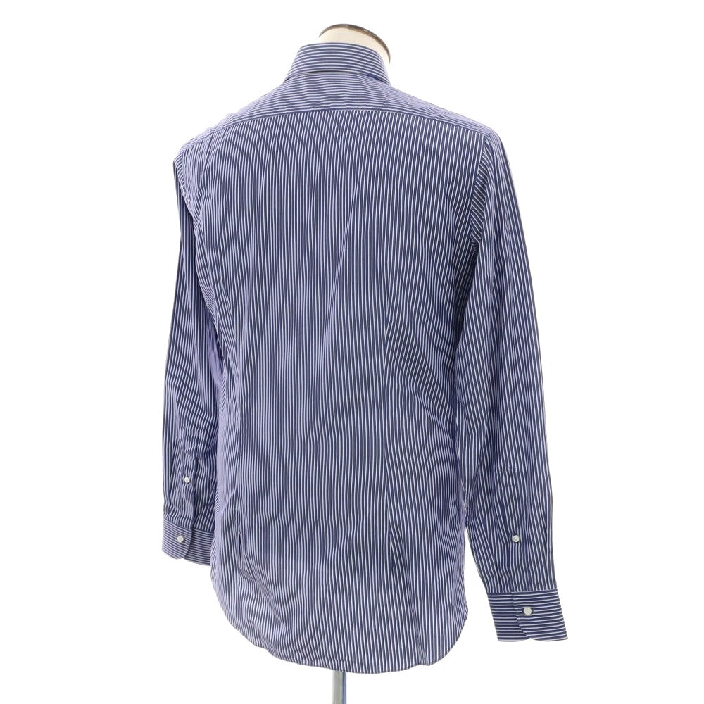 【中古】フライ FRAY コットン ストライプ レギュラーカラー ドレスシャツ ネイビー系xホワイト【 41 】【 状態ランクB 】【 メンズ 】