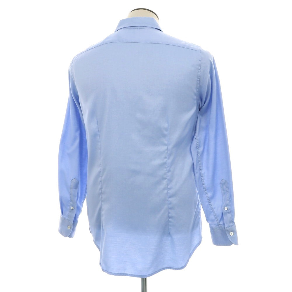 【中古】バグッタ Bagutta ストレッチ コットン ワイドカラー ドレスシャツ ライトブルー【 42 】【 状態ランクC 】【 メンズ 】