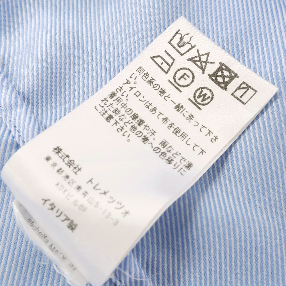 【中古】バグッタ Bagutta ストレッチ コットン ワイドカラー ドレスシャツ ライトブルー【 42 】【 状態ランクC 】【 メンズ 】