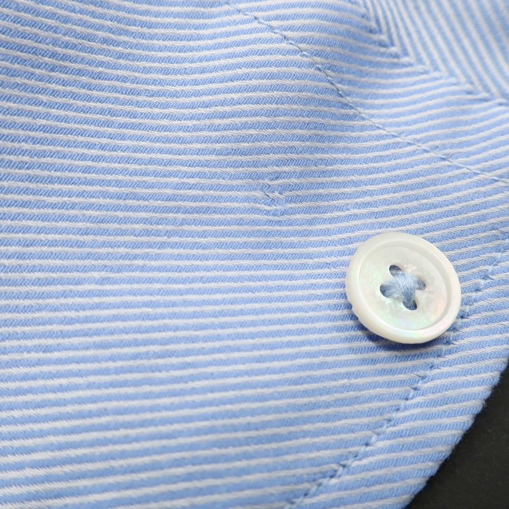 【中古】バグッタ Bagutta ストレッチ コットン ワイドカラー ドレスシャツ ライトブルー【 42 】【 状態ランクC 】【 メンズ 】