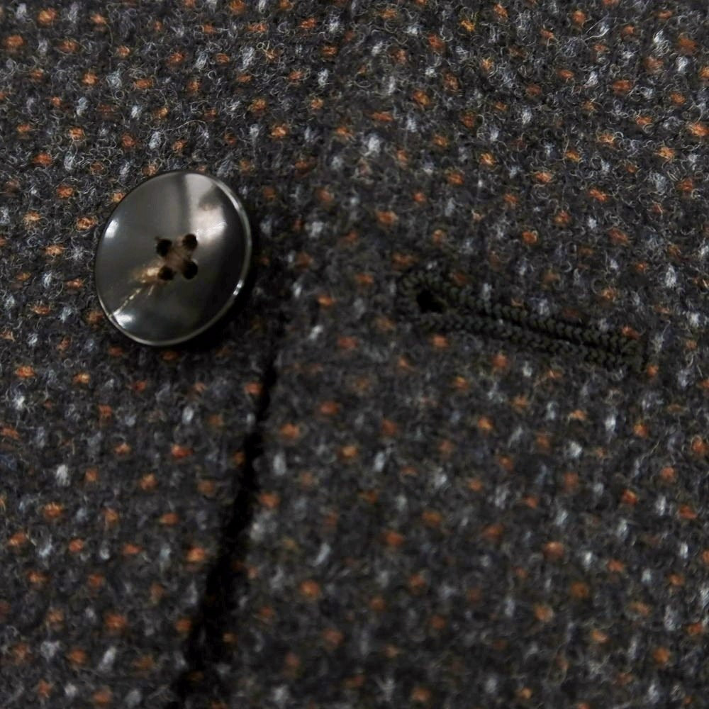 【中古】ラルディーニ LARDINI ウール テーラードジャケット グレーxブラウン【 42 】【 状態ランクB 】【 メンズ 】
