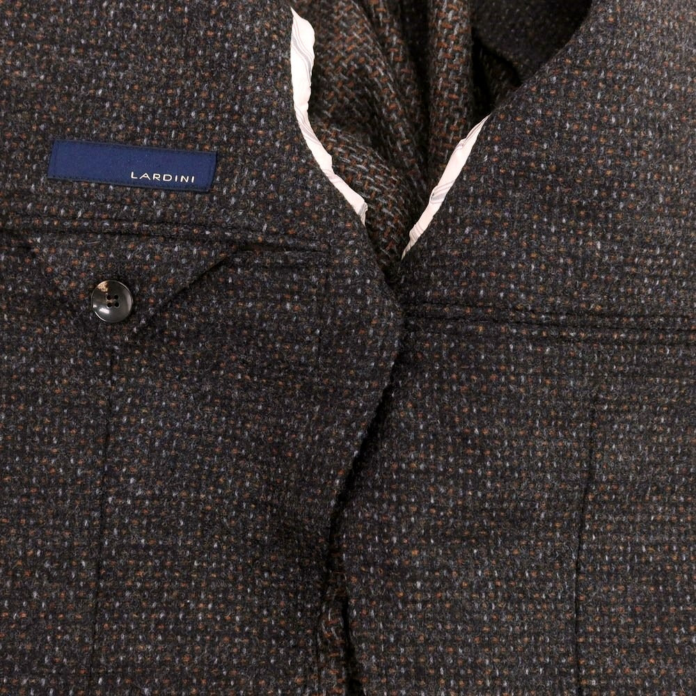 【中古】ラルディーニ LARDINI ウール テーラードジャケット グレーxブラウン【 42 】【 状態ランクB 】【 メンズ 】
