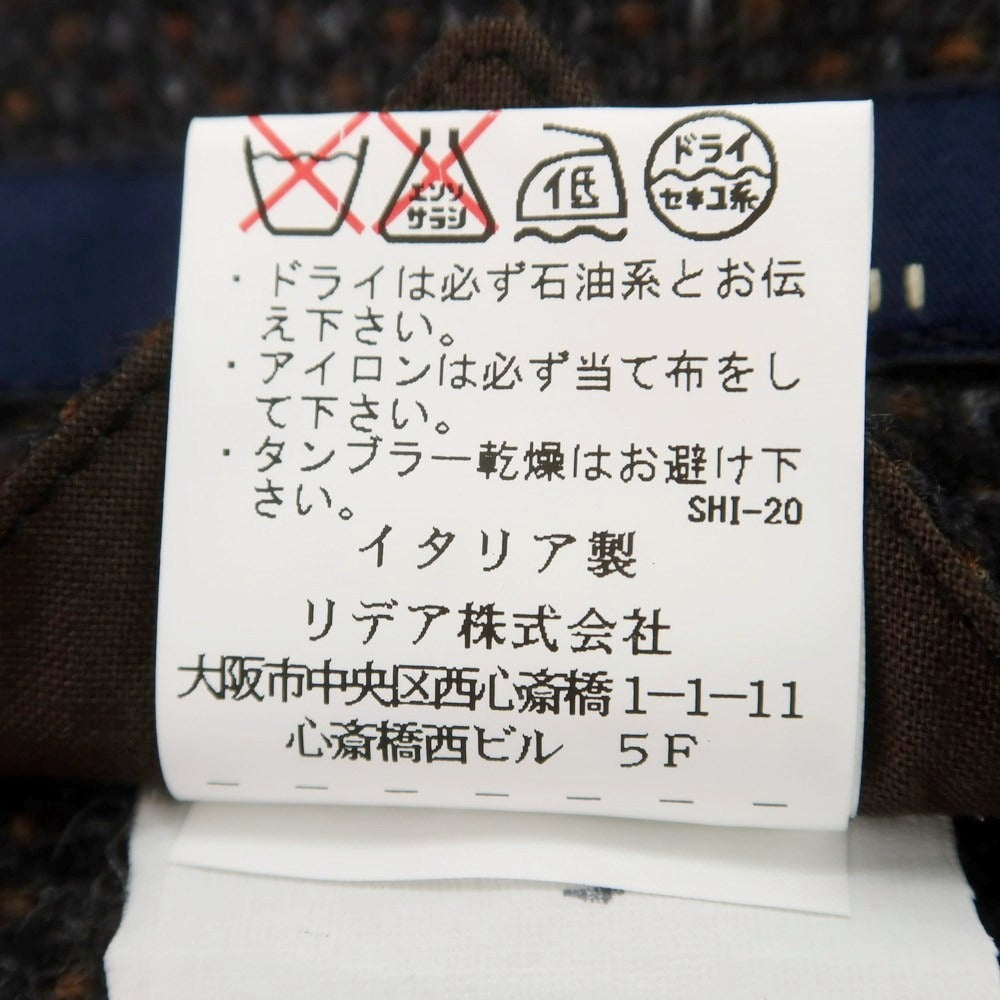 【中古】ラルディーニ LARDINI ウール テーラードジャケット グレーxブラウン【 42 】【 状態ランクB 】【 メンズ 】