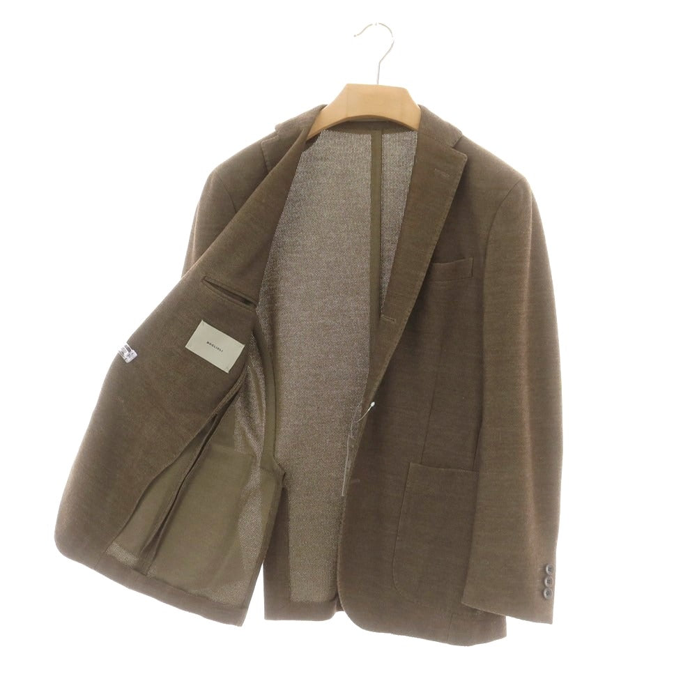 【中古】ボリオリ BOGLIOLI DOVER コットンウールジャージー テーラードジャケット オリーブブラウン【 44 】【 状態ランクB 】【 メンズ 】