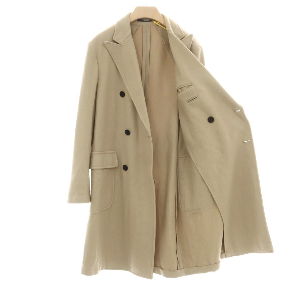 【新品】ドルモア DRUMOHR カシミヤ ダブルブレストコート ベージュ【 48 】【 状態ランクN 】【 メンズ 】