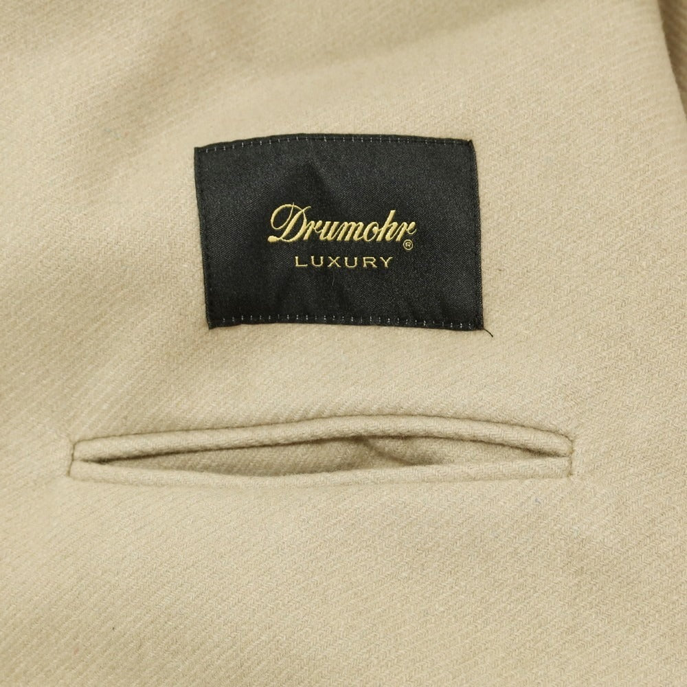 【新品】ドルモア DRUMOHR カシミヤ ダブルブレストコート ベージュ【 48 】【 状態ランクN 】【 メンズ 】