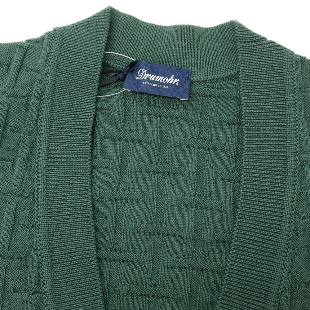 【新品】ドルモア DRUMOHR ウール カーディガン アッシュグリーン【 50 】【 状態ランクN 】【 メンズ 】