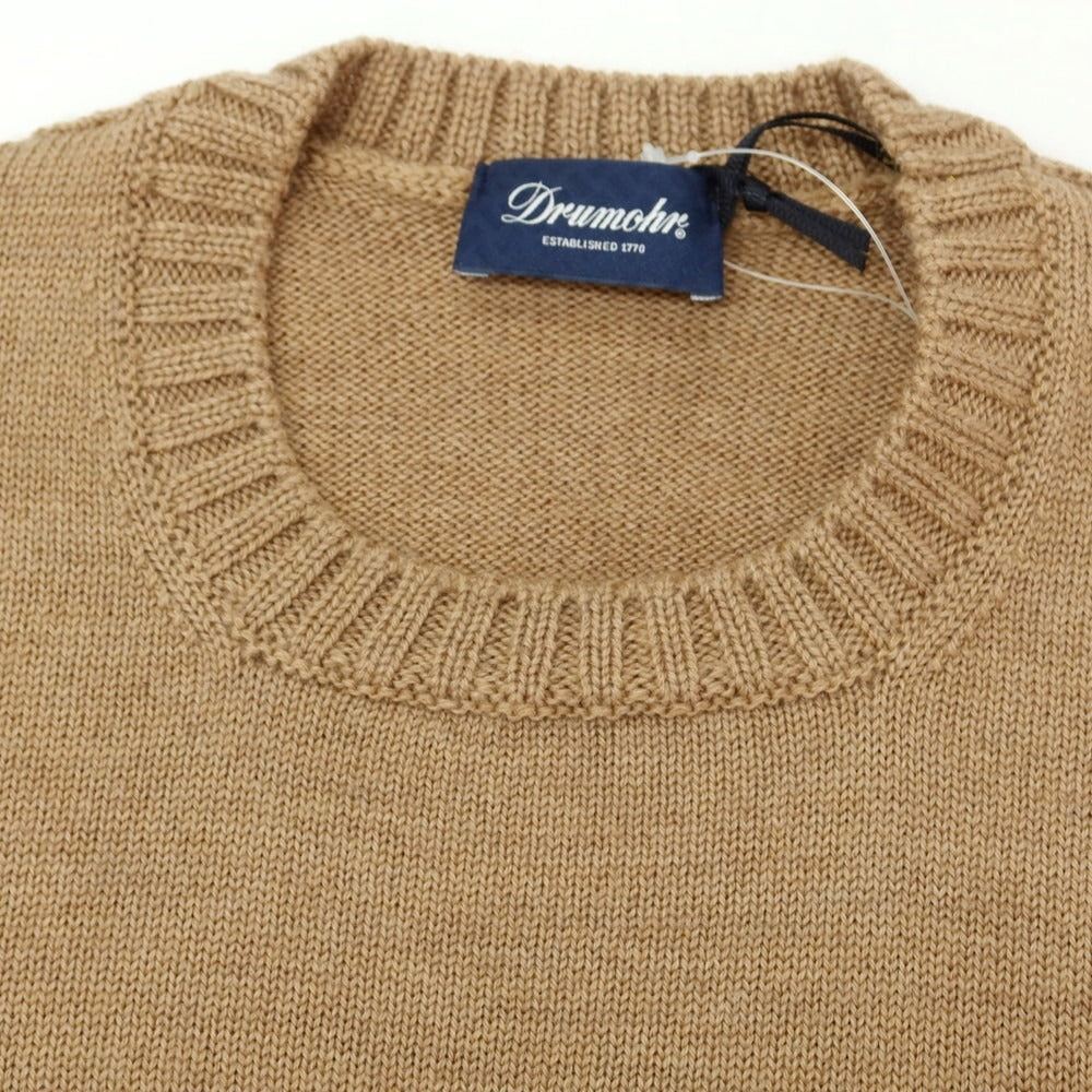 【新品】ドルモア DRUMOHR ウール クルーネック プルオーバーニット ベージュ【 44 】【 状態ランクN 】【 メンズ 】