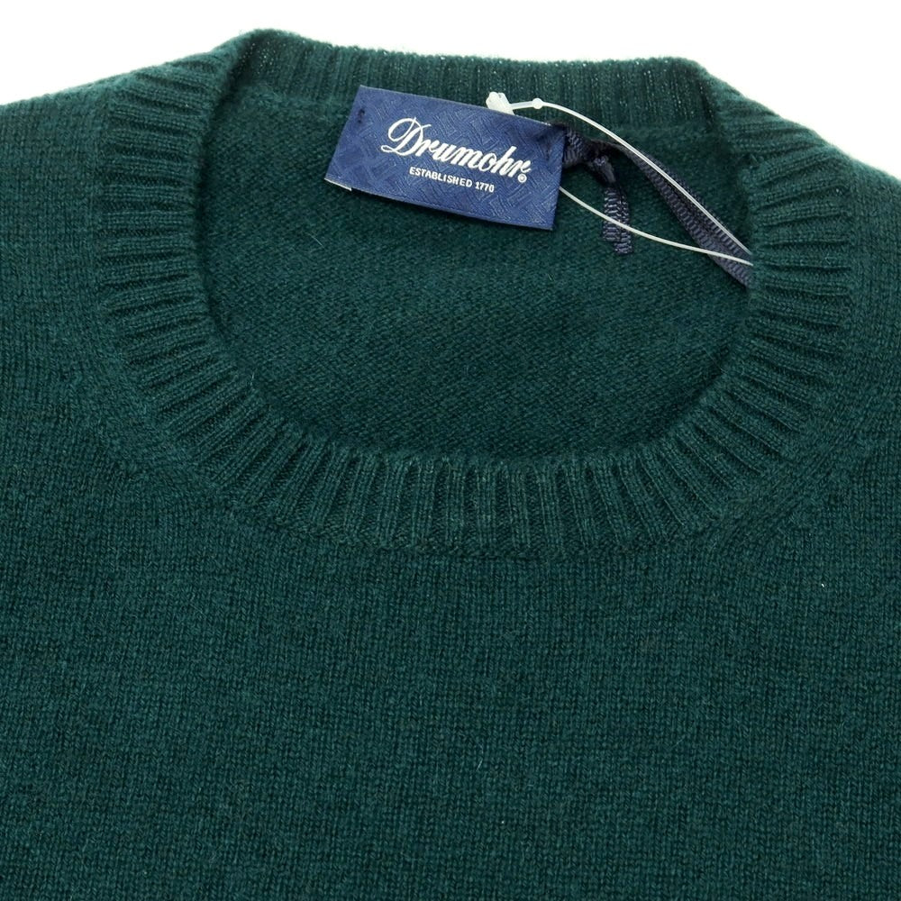 【新品】ドルモア DRUMOHR カシミヤ クルーネック プルオーバーニット ダークグリーン【 44 】【 状態ランクN 】【 メンズ 】