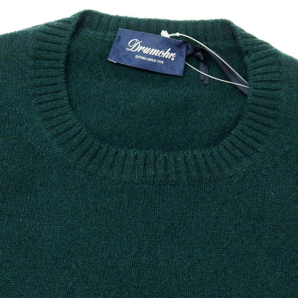 【新品】ドルモア DRUMOHR カシミヤ クルーネック プルオーバーニット ダークグリーン【 48 】【 状態ランクN 】【 メンズ 】