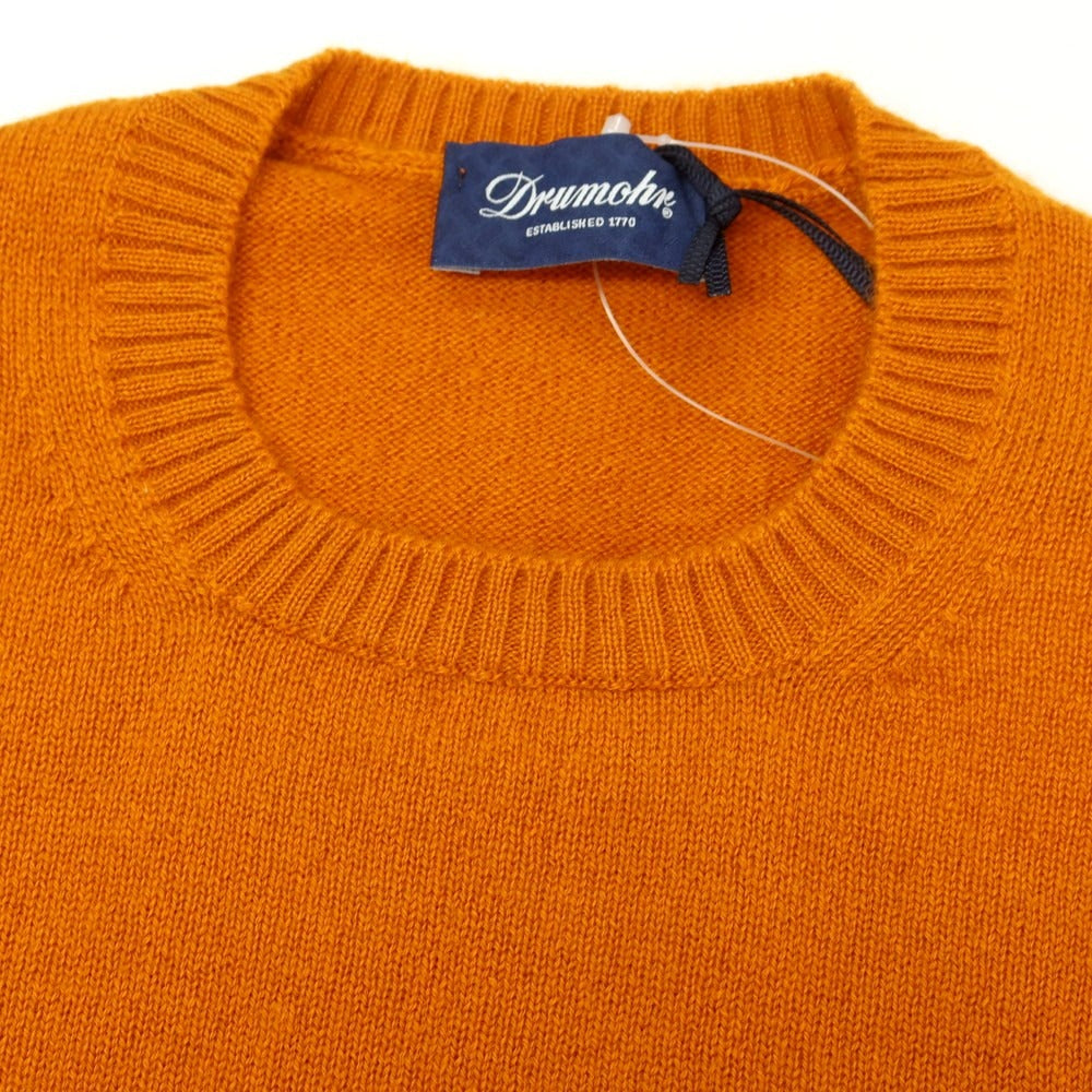 【新品】ドルモア DRUMOHR カシミヤ クルーネック プルオーバーニット オレンジ【 46 】【 状態ランクN 】【 メンズ 】