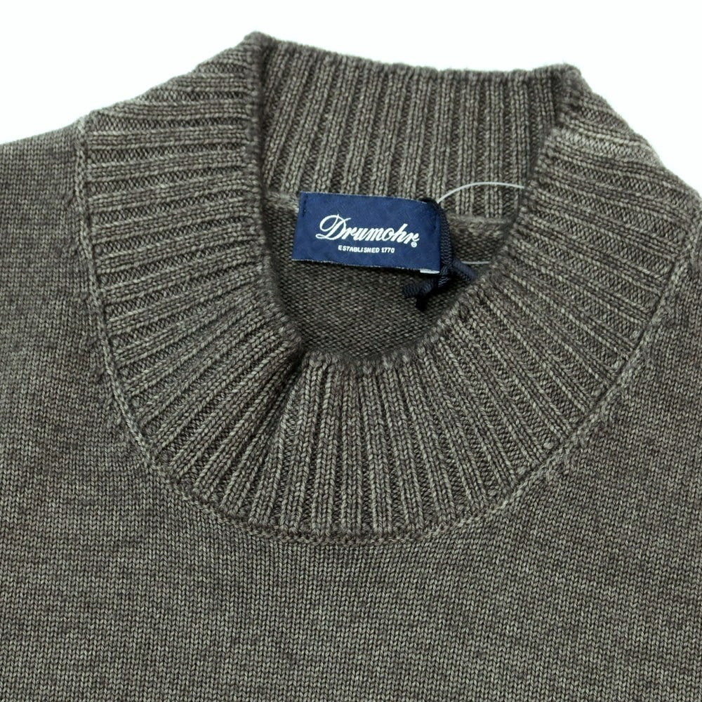 【新品】ドルモア DRUMOHR ウール モックネック プルオーバーニット オリーブグレー系【 52 】【 状態ランクN 】【 メンズ 】