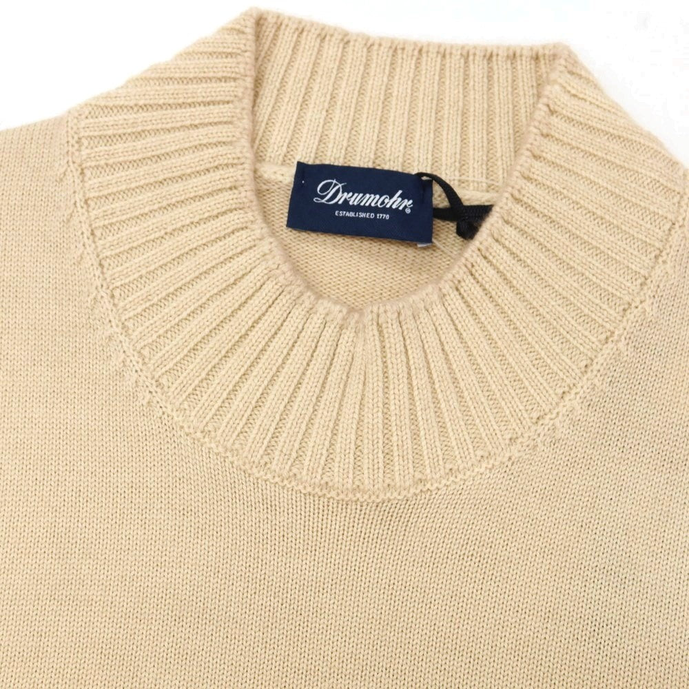 【新品】ドルモア DRUMOHR ウール モックネック プルオーバーニット ベージュ【 48 】【 状態ランクN 】【 メンズ 】