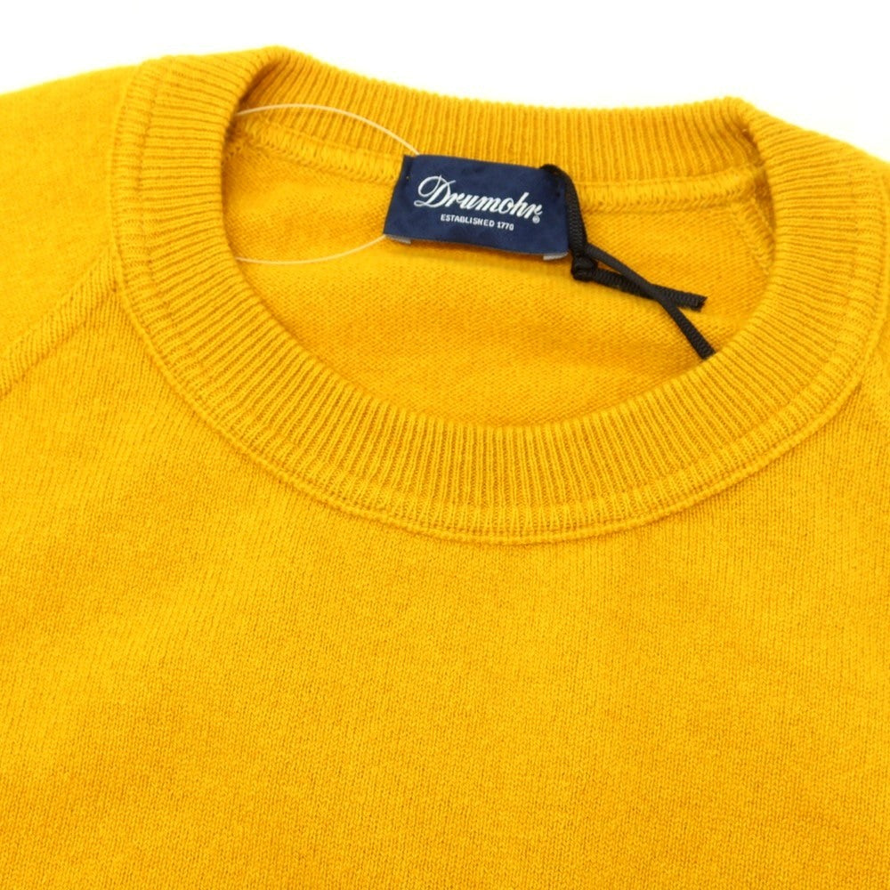 【新品】ドルモア DRUMOHR カシミヤ クルーネック プルオーバーニット サンフラワーイエロー【 48 】【 状態ランクN 】【 メンズ 】