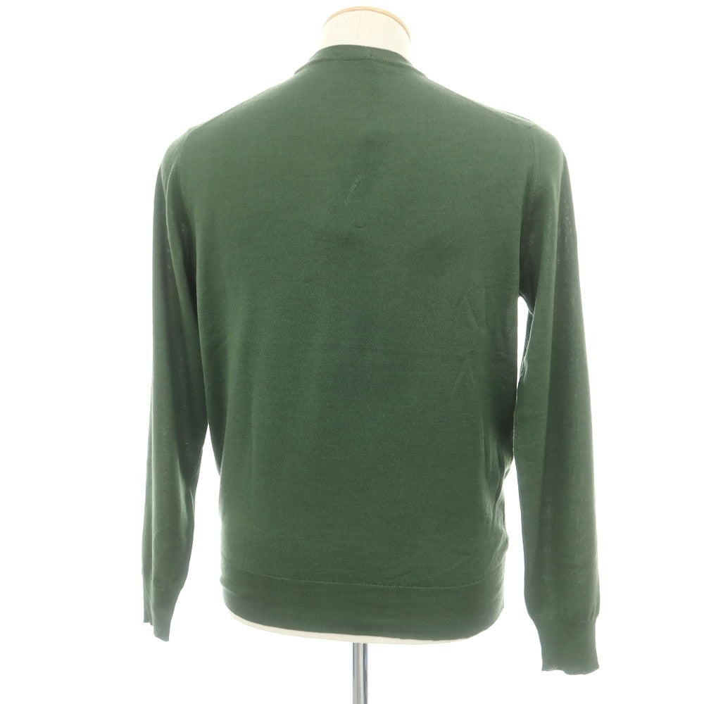 【新品】ドルモア DRUMOHR ハイゲージ カシミヤウールシルク クルーネック プルオーバーニット オリーブ【 46 】【 状態ランクN 】【 メンズ 】