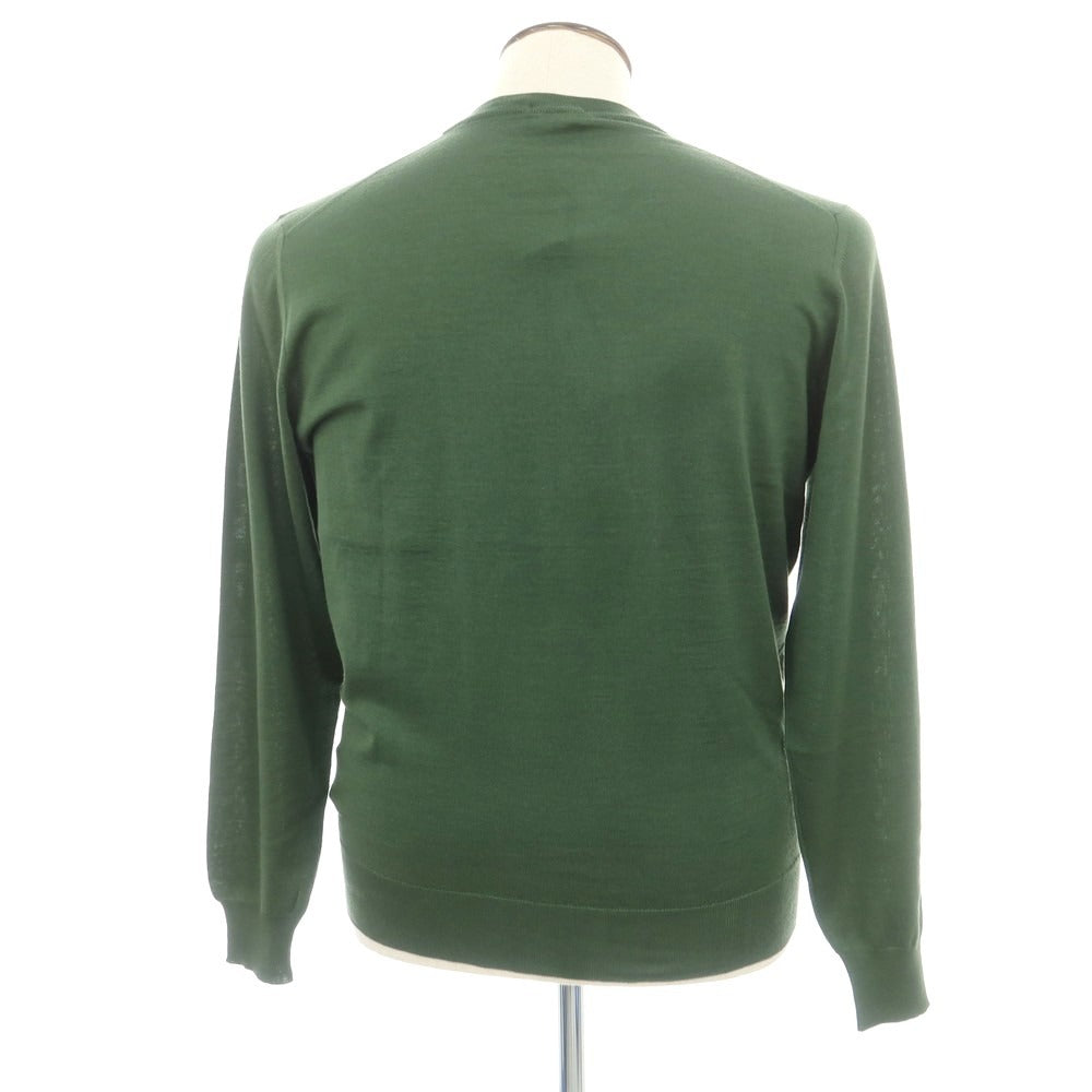 【新品】ドルモア DRUMOHR  ハイゲージ カシミヤウールシルク クルーネック プルオーバーニット オリーブ【 50 】【 状態ランクN 】【 メンズ 】