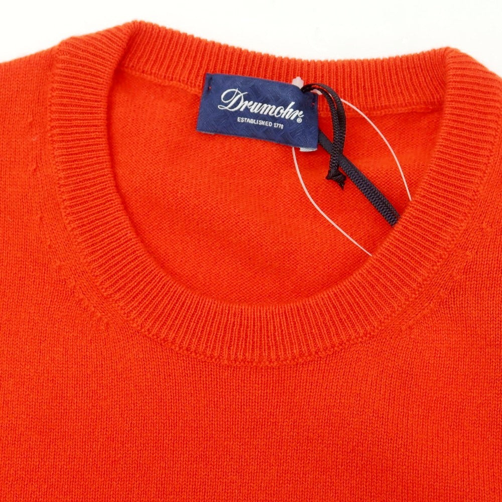 【新品】ドルモア DRUMOHR カシミヤ クルーネック プルオーバーニット レッド【 44 】【 状態ランクN 】【 メンズ 】