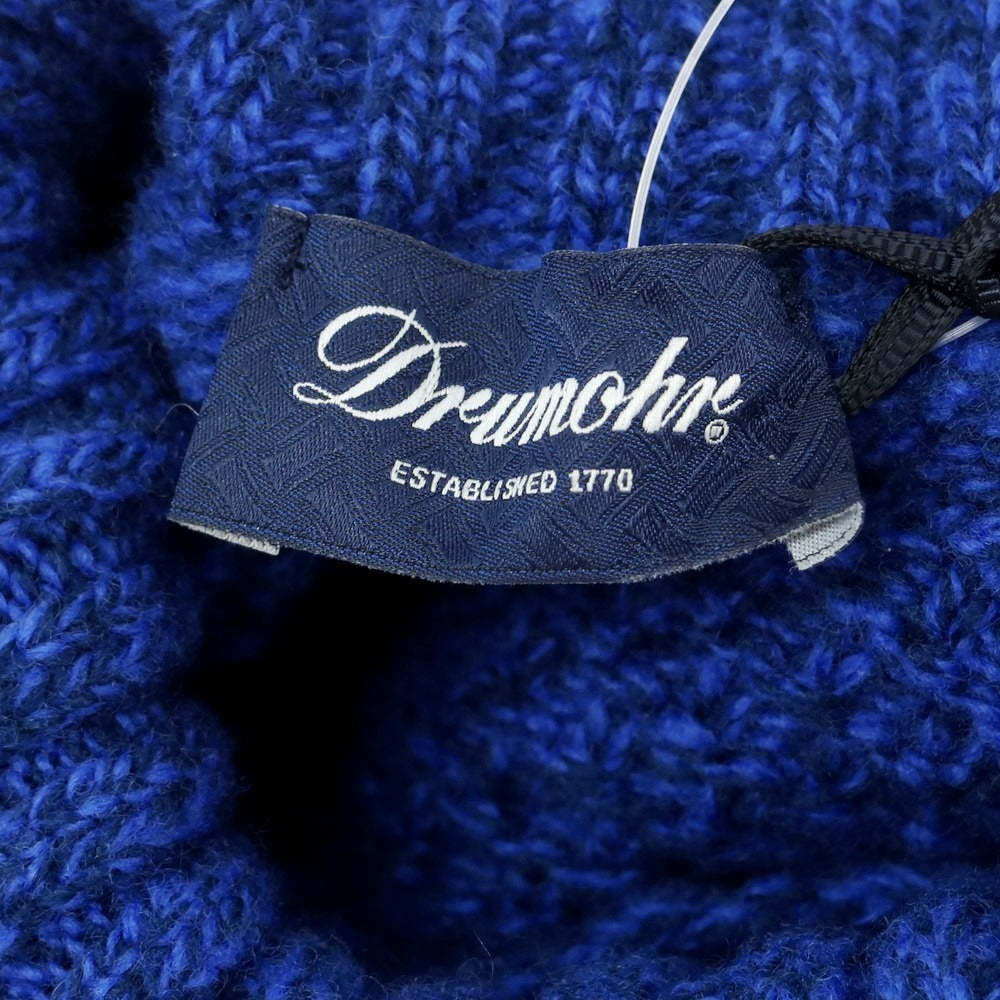 【新品】ドルモア DRUMOHR ラムズウール タートルネック プルオーバーニット ブルーxネイビー【 42 】【 状態ランクN 】【 メンズ 】