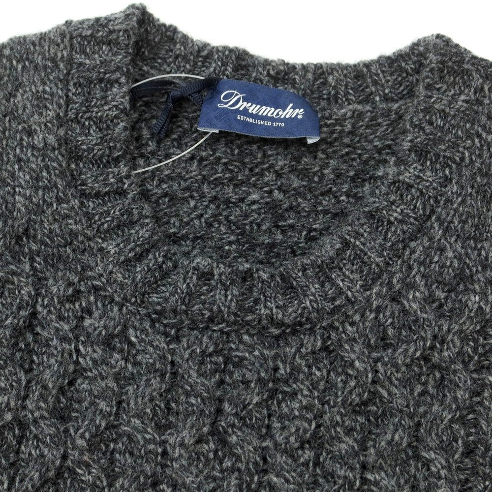 【新品】ドルモア DRUMOHR ラムズウール クルーネック プルオーバーニット メランジグレー【 44 】【 状態ランクN 】【 メンズ 】