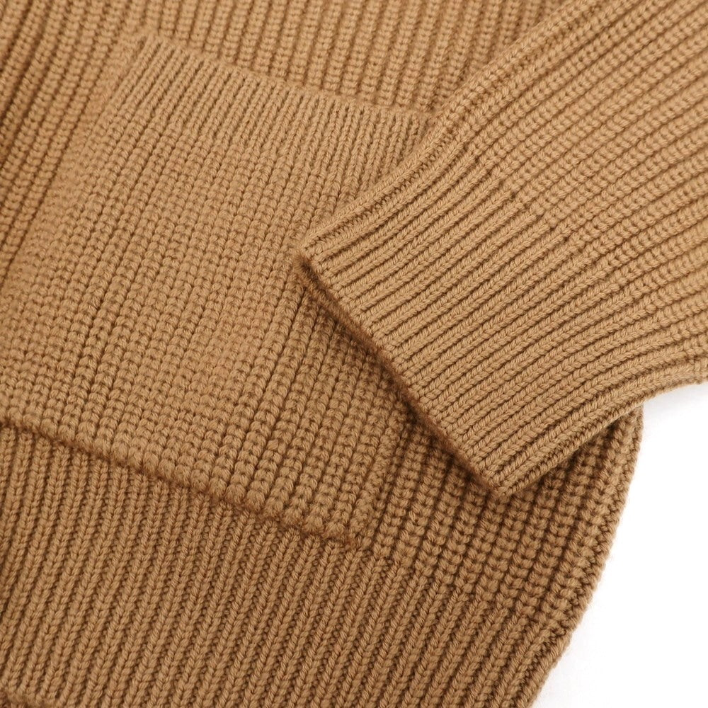 【新品】ドルモア DRUMOHR ローゲージ ウール ショールカラー リブニット カーディガン キャメルブラウン【 50 】【 状態ランクN 】【 メンズ 】