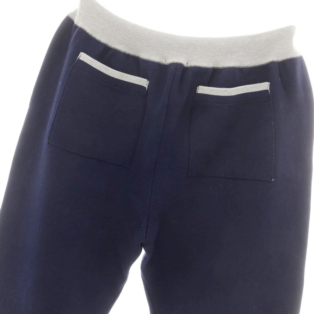 【新品】ドルモア DRUMOHR コットンカシミヤ ニット イージーパンツ ネイビーxライトグレー【 48 】【 状態ランクN 】【 メンズ 】