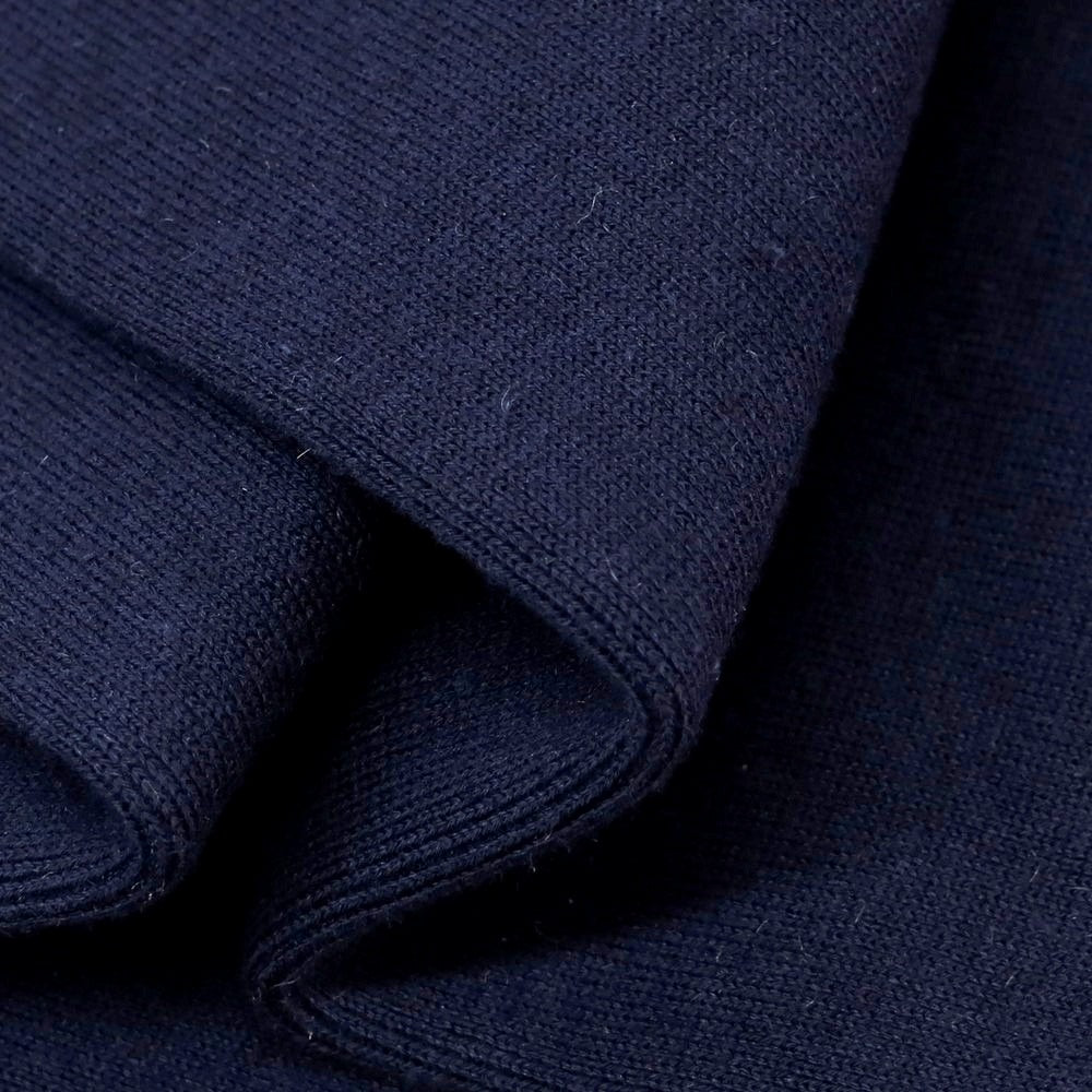 【新品】ドルモア DRUMOHR コットンカシミヤ ニット イージーパンツ ネイビーxライトグレー【 48 】【 状態ランクN 】【 メンズ 】