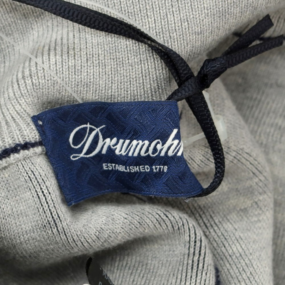 【新品】ドルモア DRUMOHR コットンカシミヤ ニット イージーパンツ ネイビーxライトグレー【 48 】【 状態ランクN 】【 メンズ 】