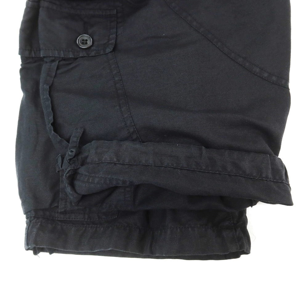 【中古】サージュデクレ sage de cret コットンリネン カーゴ ショートパンツ ブラック【 M 】【 状態ランクB 】【 メンズ 】