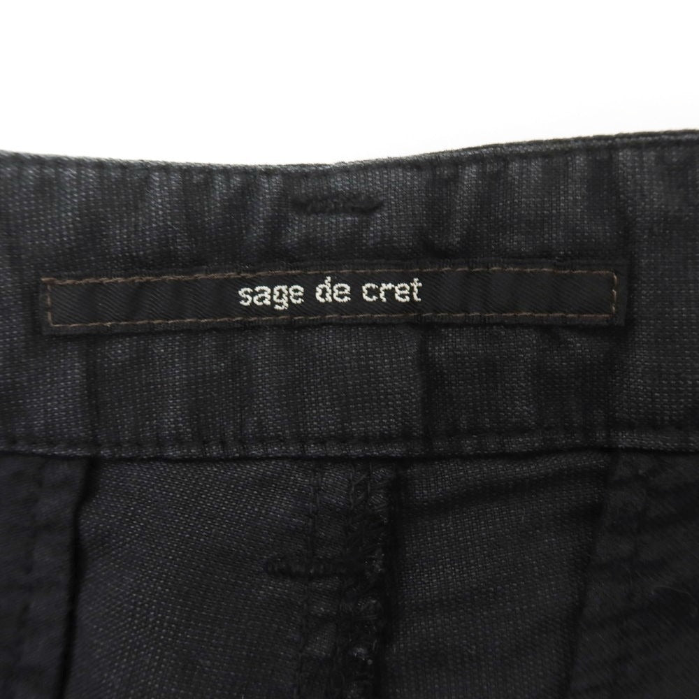 【中古】サージュデクレ sage de cret コットンリネン カーゴ ショートパンツ ブラック【 M 】【 状態ランクB 】【 メンズ 】