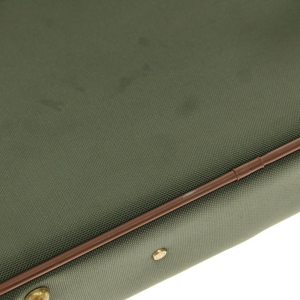 【中古】サムソナイト Samsonite ナイロン レザー ブリーフケース グリーンxブラウン【 状態ランクC 】【 メンズ 】