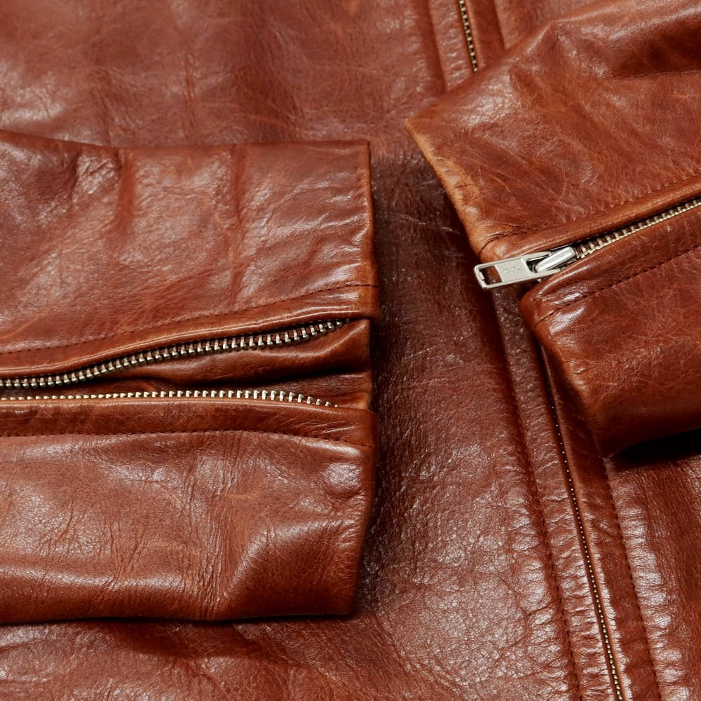 【中古】コーチ COACH レザー ライダースジャケット ブラウン【 M 】【 状態ランクC 】【 メンズ 】