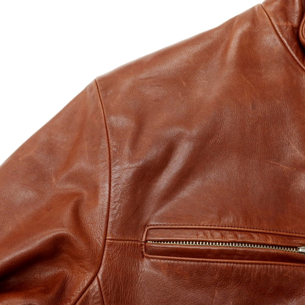 【中古】コーチ COACH レザー ライダースジャケット ブラウン【 M 】【 状態ランクC 】【 メンズ 】