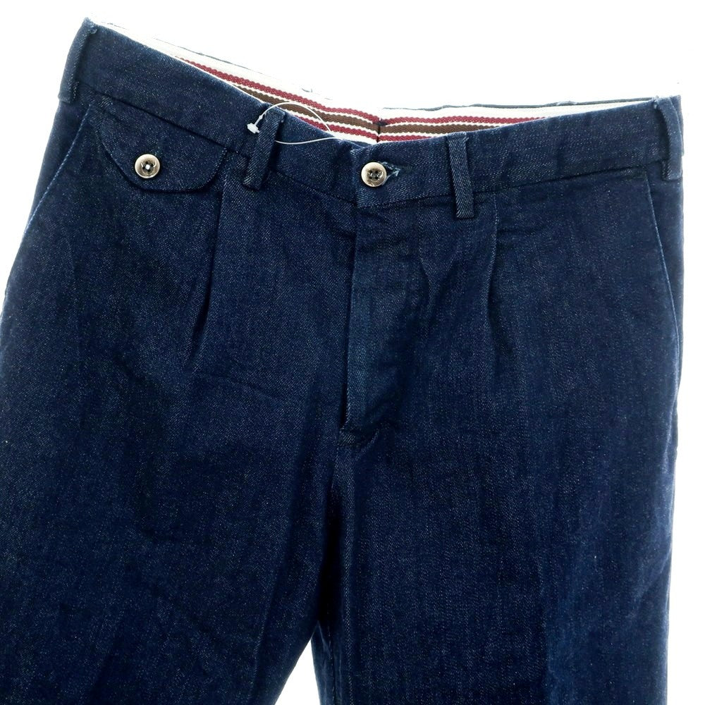 【中古】ジェルマーノ GERMANO WONDER ストレッチ コットン デニム カジュアルスラックスパンツ ネイビー【 44 】【 状態ランクB 】【 メンズ 】