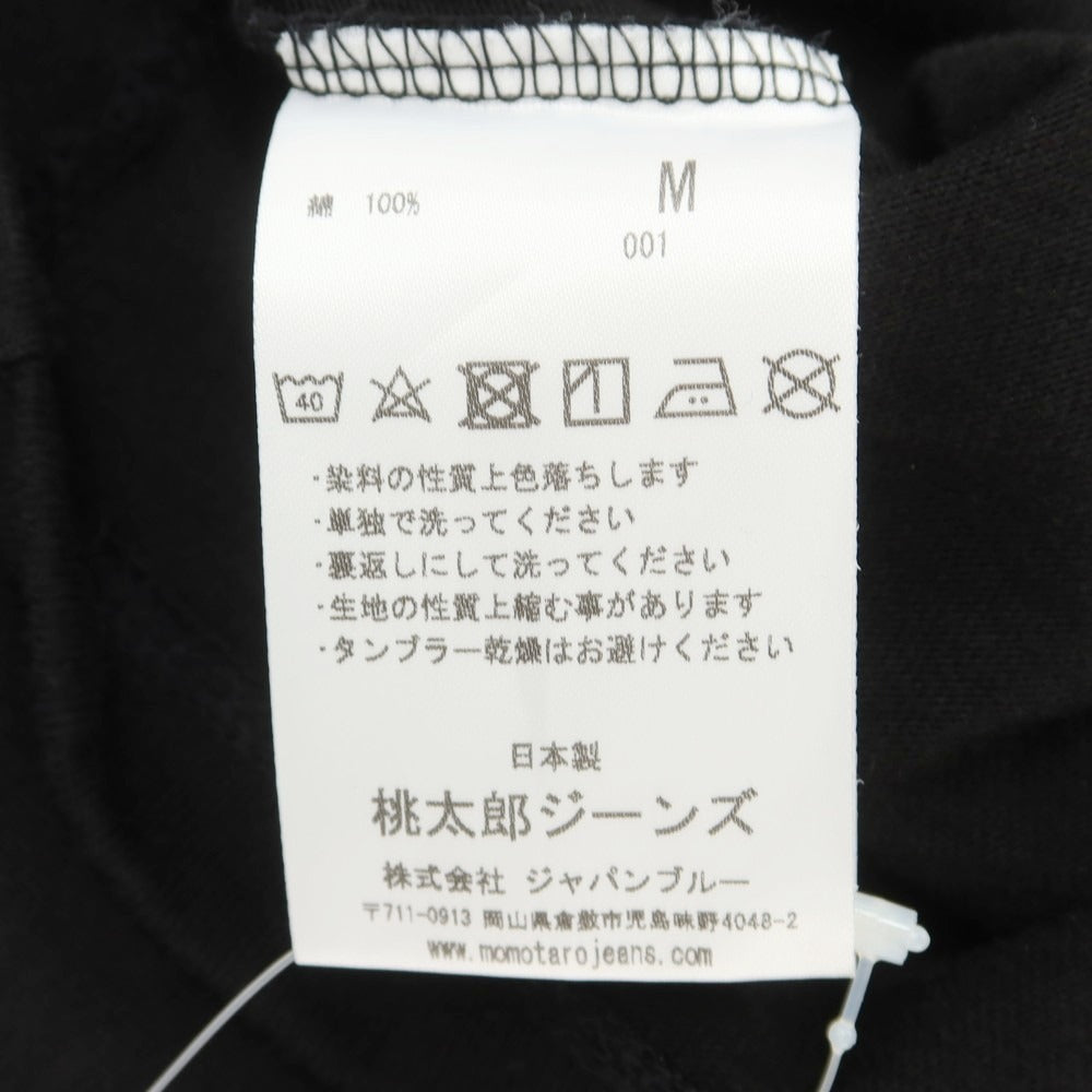 【中古】モモタロウ ジーンズ MOMOTARO JEANS コットン クルーネック 半袖Tシャツ ブラック【 M 】【 状態ランクB 】【 メンズ 】
