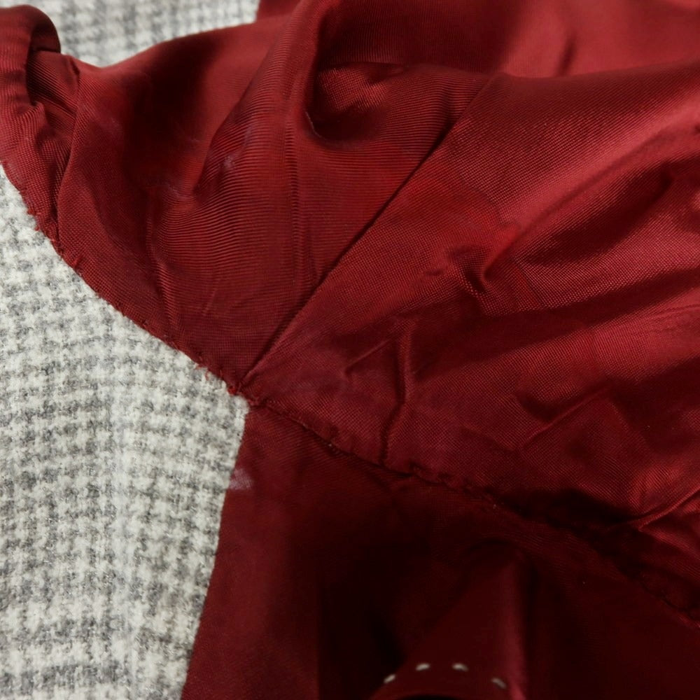 【中古】ブルネロクチネリ Brunello Cucinelli ウールシルクカシミヤ チェック 3つボタンスーツ ライトグレーxホワイト【 48 】【 状態ランクC 】【 メンズ 】