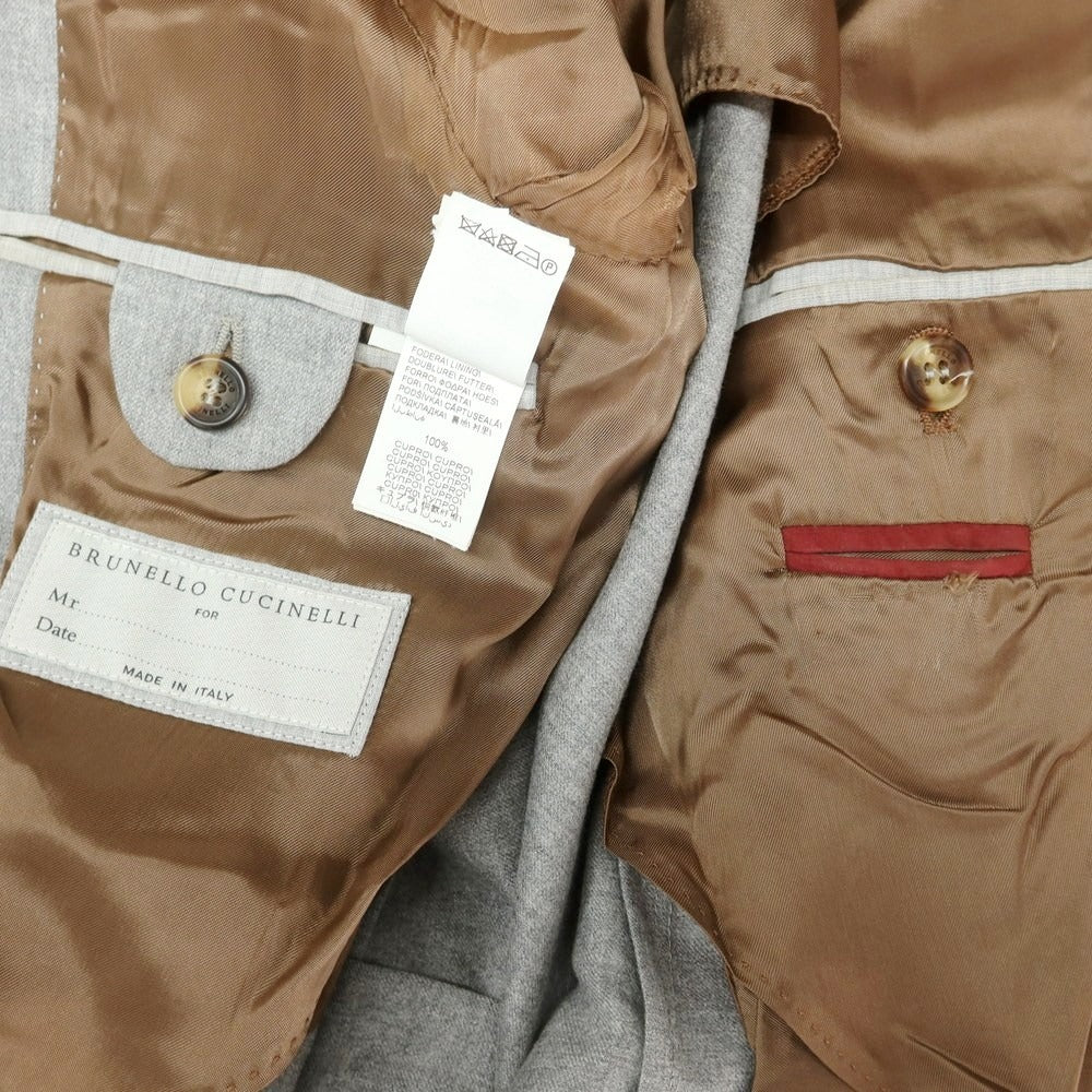 【中古】ブルネロクチネリ Brunello Cucinelli ウール 3つボタンスーツ ライトグレー【 46 】【 状態ランクD 】【 メンズ 】
