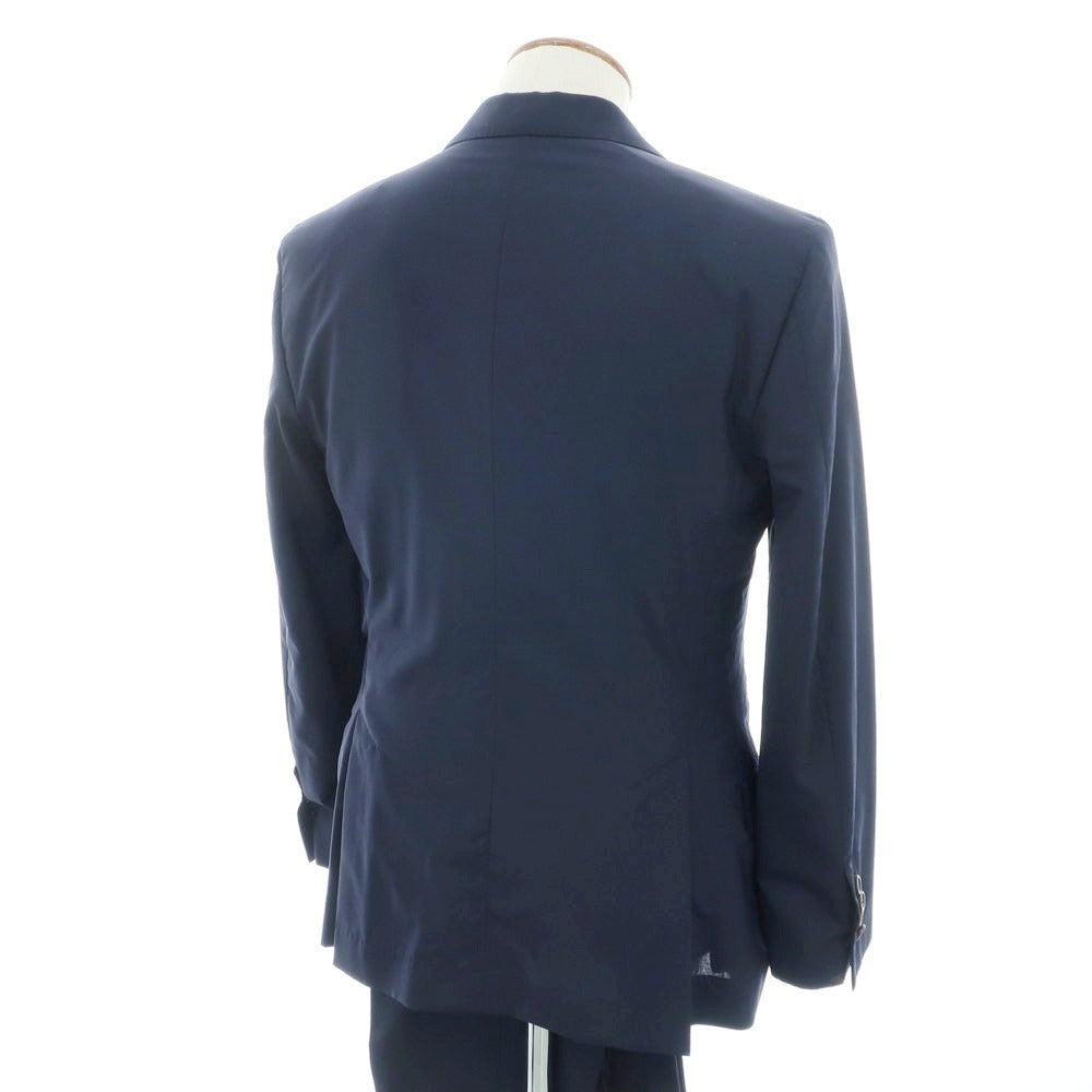 【中古】ブルネロクチネリ Brunello Cucinelli ウールシルク 3つボタンスーツ ダークネイビー【 46 】【 状態ランクC 】【 メンズ 】