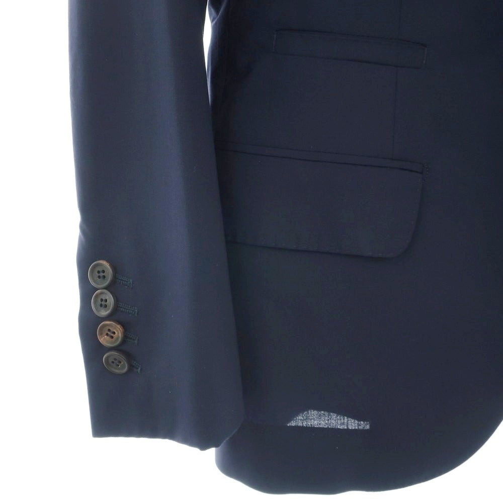 【中古】ブルネロクチネリ Brunello Cucinelli ウールシルク 3つボタンスーツ ダークネイビー【 46 】【 状態ランクC 】【 メンズ 】